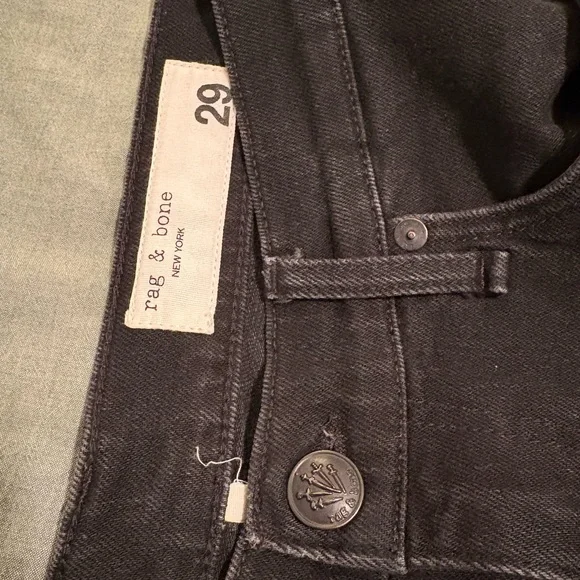 rag & bone Black Flare Wide-Leg Jeans - Picture 2 of 5